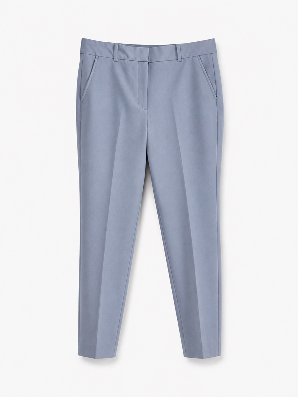 WHBM Elle Slim Ankle Pants Blue Stretch Suit Trousers Size 8